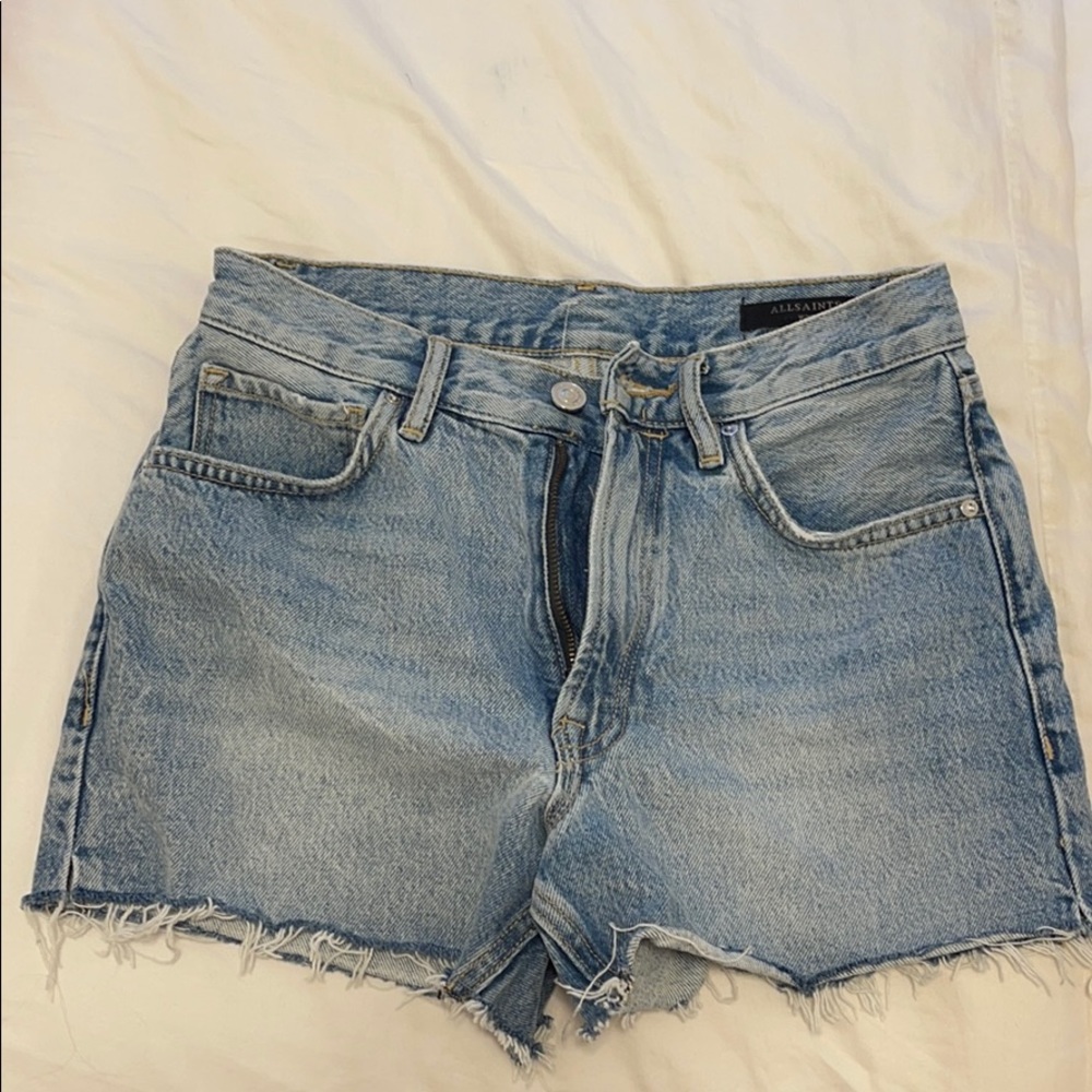 All saints women’s denim shorts
